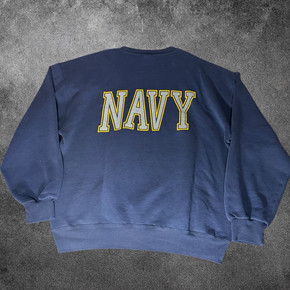 Vintage Soffe US Navy Sweatshirt Large Logo Reflective PT Crewneck 90s USA - Picture 6 of 7